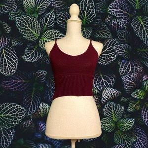 Debut Maroon Sweater Knit Tank Top Size Medium
